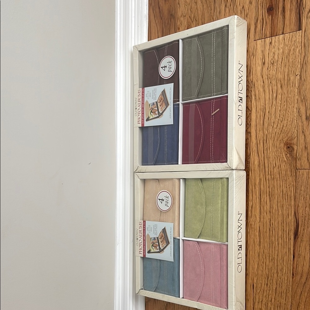New photo albums hand stitched faux suede with magnetic closure 4 x 6 photos
